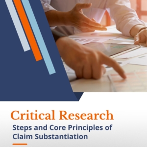 Critical Research Steps for Claim Substantiation Front Page